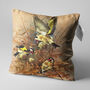 Brown Cushion Cover With Goldfinch Theme, thumbnail 3 of 7