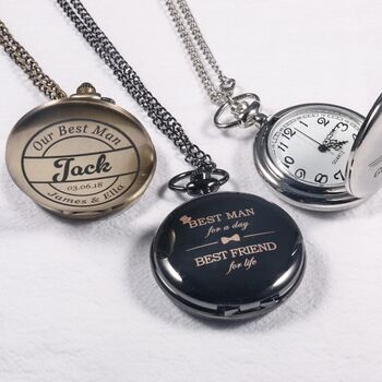Custom Men's Pocket Watch With Chain, 3 of 6
