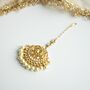 Khavya Gold Plated Kundan Tikka, thumbnail 1 of 4