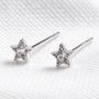 Sterling Silver Crystal Star Stud Earrings, thumbnail 4 of 6