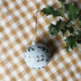 Hand Painted Personalised Holly Posy Bauble, thumbnail 3 of 7
