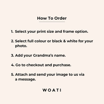 Personalised Grandma Print, Gift For Grandma, 4 of 6