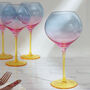 G Decor Set Of Four Gin Glasses With A Rainbow Hue, thumbnail 1 of 3