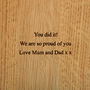 Solid Oak Personalised Bookend Stem Vase, thumbnail 5 of 9