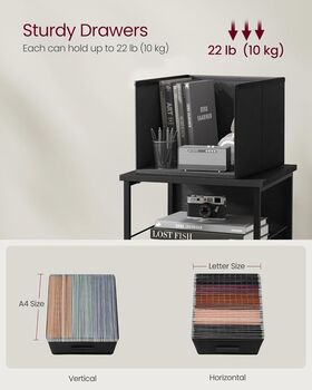 Filing Cabinet With Drawers And Printer Stand Top, 4 of 6