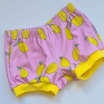 Childrens Pink Lemonade Bubble Shorts, 2 of 2