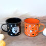 Orange And Black Spooky Halloween Mug Gifts, thumbnail 2 of 10