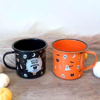 Orange And Black Spooky Halloween Mug Gifts, 2 of 10