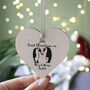 Mr And Mrs Penguin Christmas Tree Decoration, thumbnail 4 of 5