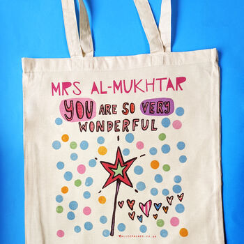 Personalised Wonderful Teacher Bag, 11 of 11
