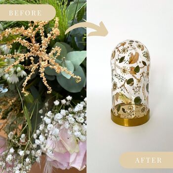 Preservation Of Your Wedding Flowers Into A Glass Dome, 4 of 5