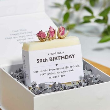 Personalised 50th Birthday Soap Gift, 2 of 6