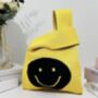 Happy Face Stretchable Woven Fabric Bag, thumbnail 6 of 7