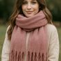 Plain Soft Blanket Tassel Scarf In 16 Colours, thumbnail 1 of 12