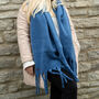 Personalised Embroidered Vegan Blanket Scarf, thumbnail 2 of 5