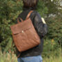 Womens Colorway Genuine Leather Backpack, thumbnail 6 of 12