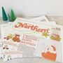 Northern Star Christmas Newspaper Wrapping Paper, thumbnail 2 of 5