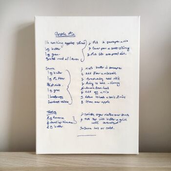 Personalised Embroidered Recipe Canvas Artwork, 12 of 12