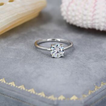 Eight Tenths Of A Carat Moissanite Classic Ring, 7 of 12