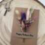 Mothers Day Card With A Posy Of Dried Flowers, thumbnail 1 of 6