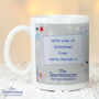Personalised The Snowman And The Snowdog Blue Mug, thumbnail 3 of 3