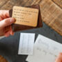 Morse Code Personalised Message Wallet Keepsake, thumbnail 1 of 9