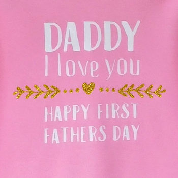 Happy First Father's Day Baby Personalised T Shirt, 5 of 6