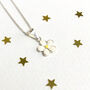 Sterling Silver White Enamel Daisy Necklace, thumbnail 2 of 5