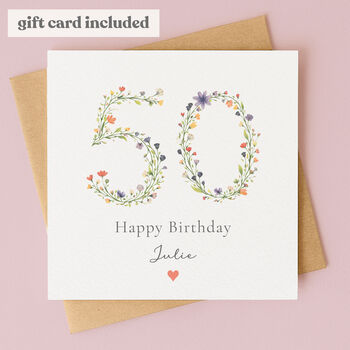 Personalised 50th Birthday Pot With Houseplant, 5 of 6