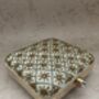 Handcrafted Raw Silk Cream Square Clutch, thumbnail 2 of 6