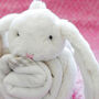 Personalised Embroidery Bunny Cream Toy Soother, Boxed, thumbnail 11 of 12