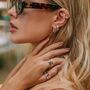 Personalised Birthstone Aura Magic Mixed Metal Spinning Ring, thumbnail 2 of 12