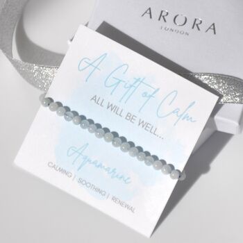 A Gift Of Calm Aquamarine Crystal Bracelet Gift, 4 of 5