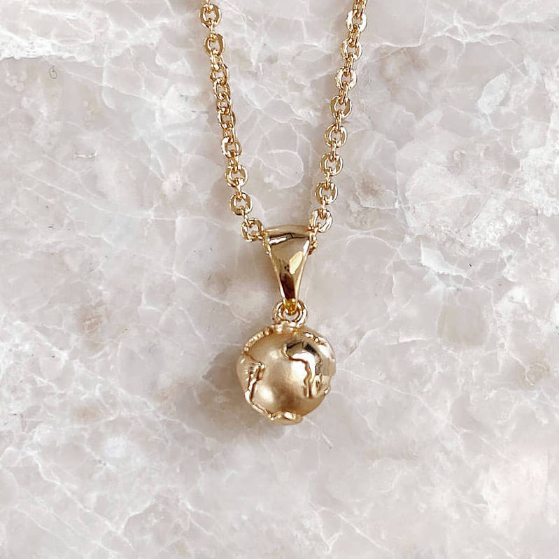 18k Gold Plated Globe Trotter Necklace By Nikita By Niki ...