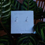 Lily Of The Valley White Flower Single Drop Earrings, thumbnail 2 of 3