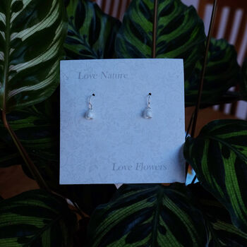 Lily Of The Valley White Flower Single Drop Earrings, 2 of 3
