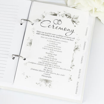Personalised Botanical Border Wedding Planner, 8 of 12