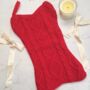 Dog Bone Christmas Stocking – Cute Festive Gift For Dogs And Puppies In Red Or White, thumbnail 8 of 9
