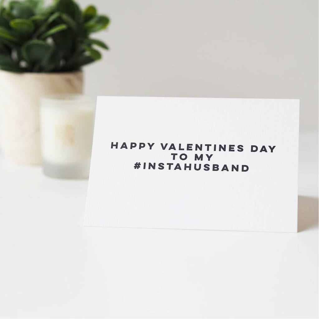 Insta Husband Funny Valentines Day Card By Sweetlove Press