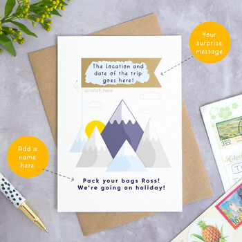 Personalised Mountains Travel Scratch Card, 6 of 9
