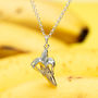 Sterling Silver And Gold Plated Banana Charm Necklace, thumbnail 1 of 7