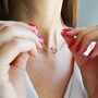 Plated Rose Gold / Silver Friendship Knot Necklace, thumbnail 5 of 7