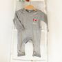 Christmas Penguin Personalised Baby Romper, thumbnail 3 of 6