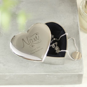 Personalised Nan Swirls And Hearts Trinket Box, 3 of 8