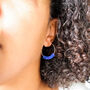 Real Lapis Lazuli Beaded Hoop Earrings, thumbnail 6 of 6