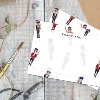 Nutcracker Set Of Six Thank You Cards, 2 of 2