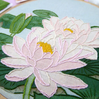 Waterlillies Embroidery Kit, 3 of 6