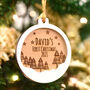 Baby's First Christmas Personalised Wooden Decoration, thumbnail 2 of 12