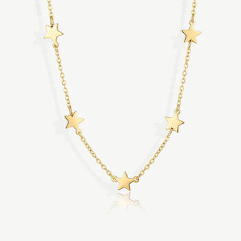 Gold Or Silver Solid Star Charm Necklace, 5 of 6
