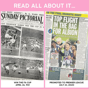 West Bromwich Personalised Football Gift Newspaper Book, 12 of 12